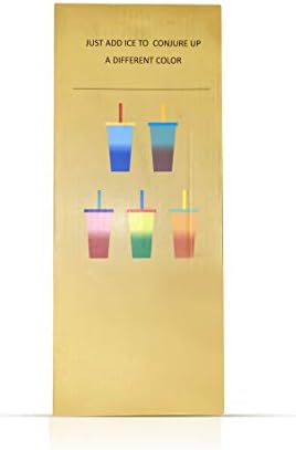 ניקנטום צבע משתנים כוסות קרות עם מכסים וקשיות, סט של 5 24 גרם. BPA חוטים חינם לשימוש חוזר לקפה