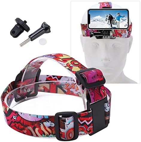 הרכבה על ראש מצלמה גווני, 2 ב 1 ב 1 רצועת אוזניות מצלמה לובשת חגורת ראש זווית מתכווננת אביזר