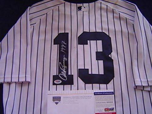 משחק ינקי ניו יורק אלכס רודריגז, השתמש בחתום על 1997 RBI Bonds ג'רזי שטיינר - משחק MLB משומש גופיות