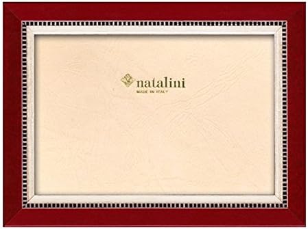 נטליני 5 x 7 מסגרת עץ גבולית אדומה כפולה מיוצרת באיטליה