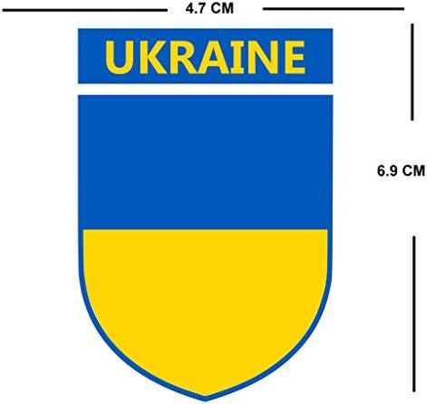 סט Tenner.London של 5 דגל אוקראינה ברזל סמל על מסך בד הדפסה מכונת יישום העברה רחיצה אוקראינה קרסט