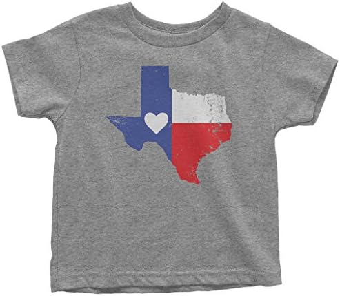 Threadrock Kids Texas State Flag עם חולצת טריקו פעוטות לב