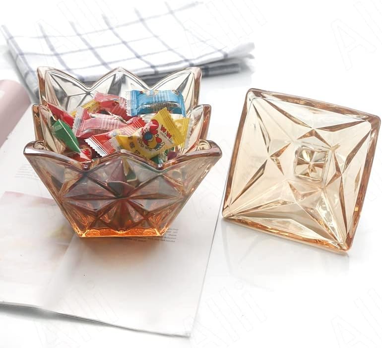 Genigw אחסון זכוכית אירופית צנצנת סלון שולחן קפה שולחן קנדי ​​צנצנות סוכריות מארגן תכשיטים יצירתי לקישוט ביתי