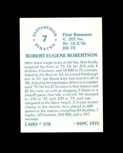 בוב רוברטסון חתום על שנת 1975 SSPC פיטסבורג פיראטס חתימה