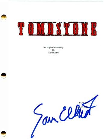 סם אליוט חתם על חתימה מצבה תסריט סרט מלא - ביל פקסטון, קורט ראסל, גטיסבורג, הגיבור, הביג לבובסקי