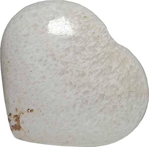 Aldomin® Scolecite לב נפוח בצורת 78 גרם אבן טבעית גביש גביש רייקי ריפוי חן חן מתנה קריסטל ליוניסקס