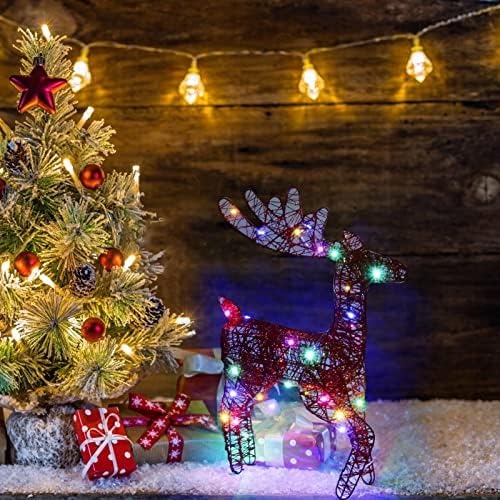 עלה מנורות עבור בנות שינה חג המולד קישוטי יצוק ברזל צבי חג המולד צבי זוהר צבי בית מסיבת חג המולד