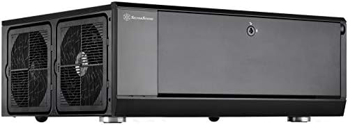 טכנולוגיית סילברסטון 10ב מארז מחשב קולנוע ביתי עם לוח קדמי הניתן לנעילה ללוחות אם מיקרו-אטקס 10ב