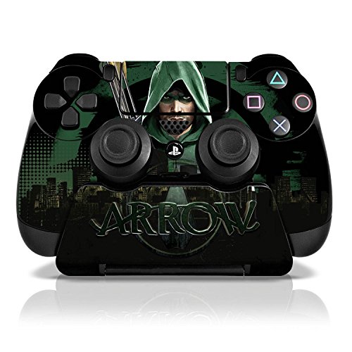 Controller Gear Arrow City City קו רקיע - PS4 סט עור לבקר ולמעמד - מורשה רשמית על ידי פלייסטיישן