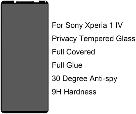 פרטיות מזג זכוכית אנטי מרגלים מסך מגן חליפת עבור סוני אקספריה 1 הרביעי אנטי מציץ סרט 9 שעות קשיות מלא דבק