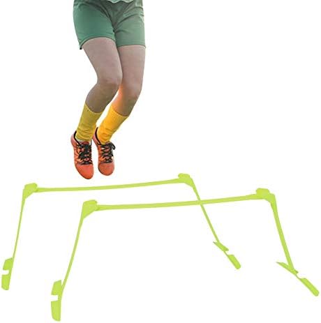 Vifemify 2 חבילות צהובות כדורגל מהירות אימונים עזרה אביזרי כדורגל מכשולים מתכווננים