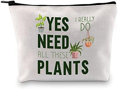 מתנת חובב צמחים של gjtim כן אני באמת זקוקה לכל הצמחים האלה כיס רוכסן מצחיק מתנה שקיות קוסמטיקה מתנה לגנן בוטנאי