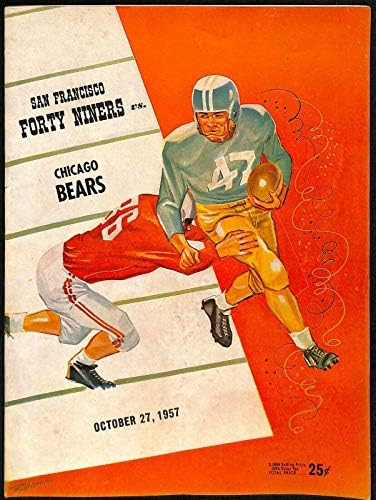 1957 Chicago Bears v San Francisco 49ers תוכנית 10/27 אצטדיון Kezar EX 66469 - תוכניות NFL