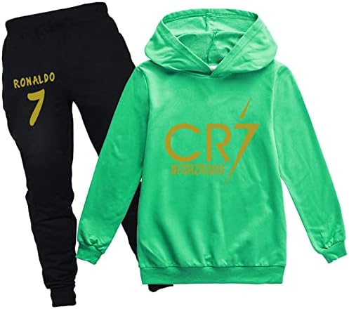 Leeorz Kids Superover Supereded Shoace Sleevet Set-Cristiano Ronaldo Restriit