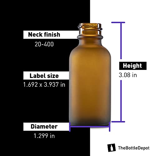 מחסן הבקבוקים 8 צבעים הועיל בתפזורת 24 מארז 1 עוז בקבוקי זכוכית חלבית ענבר עם טפטפת; כמות סיטונאית לשמנים