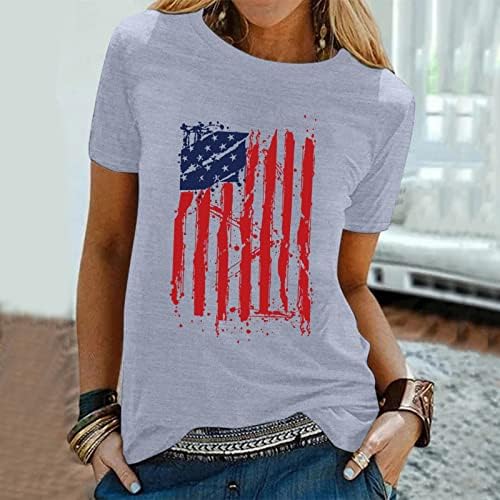 נאפו אמריקאי דגלי חולצות נשים ארהב גרפי כותנה חולצות חיצוני מסיבת מועדון טי אופנה רפוי קצר שרוול חולצה