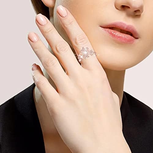 2023 חדש מלא יהלומי שלוש שורות זירקוניה טבעת לנשים פשוט תכשיטים פופולרי אביזרי לאישה חמוד תלבושות עבור