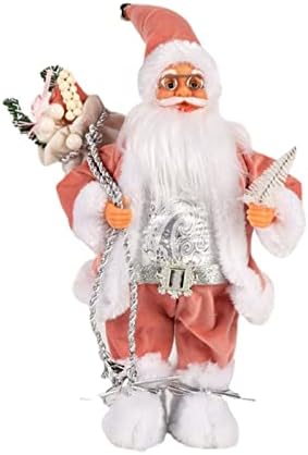 קישוטים לחג המולד של חג המולד ורוד עומד סנטה קלאוס בובת קישוט