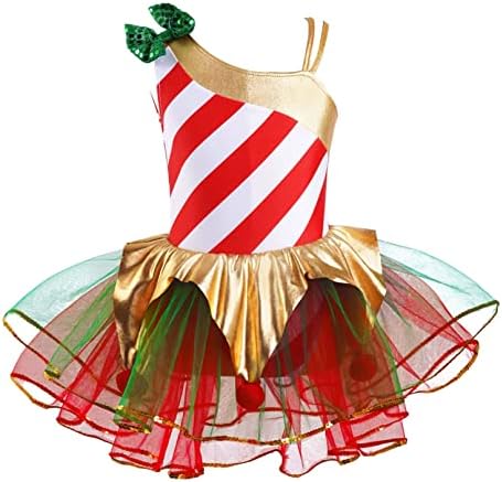 IINIIM בנות ילדים חג המולד גברת קלאוס תחפושת מפוסתת קנדי ​​קנדי ​​שמלת טוטו שמלת חג המולד למסיבת ריקוד