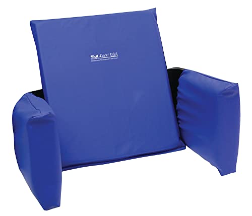 תמיכה לרוחב סקיל-טיפול עם לוחות צד מתכווננים לכיסא גלגלים, כיסא גרי וכיסאות סטנדרטיים, גדולים, כחולים