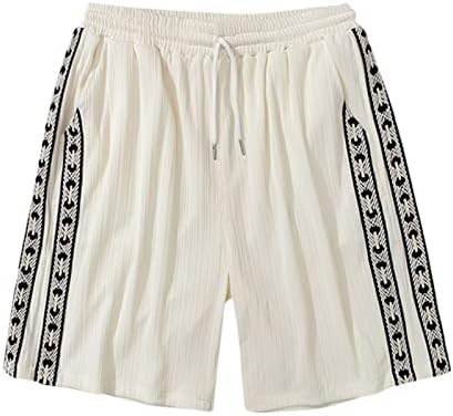 Miashui מושלם לגברים גברים בקיץ מכנסי צבע אחיד מנסים אלסטיים רופפים ספורט מזדמן מפעיל מכנסיים קצרים ישר