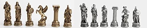 עיצוב ורונזי אלוהים יווני ורומאי 32 חתיכות סט שרף פסל שרף צבוע ביד פסלון