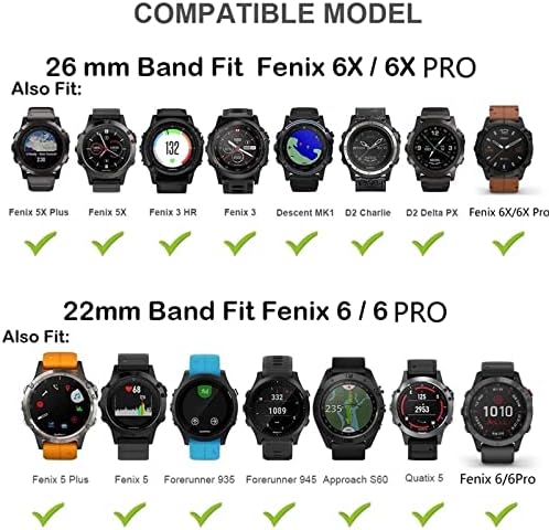 Bedcy 22 ממ Watchband for Garmin Forerunner 945 935 fenix 5 5plus fenix 6 Pro Silicone Band Smart Watch Falling