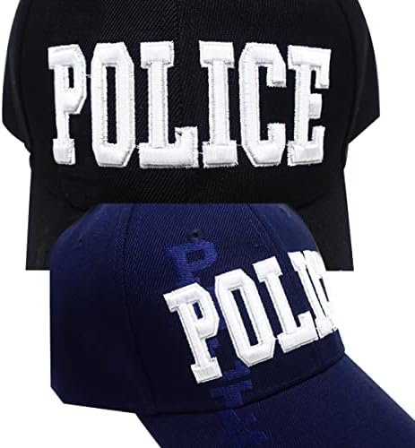 שחור כחול משטרת מתכוונן בייסבול כובע אכיפת חוק קצין שוטרים הילוך 3 ד רקום גברים נשים כובע