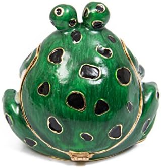 צפרע צבוע בציירות צפרדע אמייל בסגנון תכשיטים צירים דקורטיביים קופסת תכשיטים מתנה ייחודית לעיצוב הבית