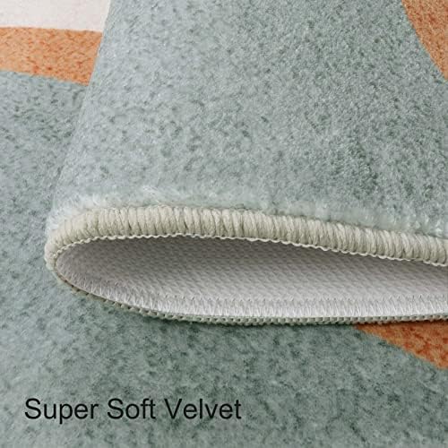 שטיח אמבטיה מופשט רטרו, 18 איקס 25 שטיחי אמבטיה היפי אסתטיים צבעוניים החלקה, שטיחי אמבטיה גיאומטריים
