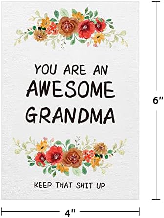 כרטיס יום אמהות מצחיק לסבתא סבתא ננה, אתה כרטיס מתנות מדהים ליום אמהות סבתא מנכדים, כרטיס מתנה