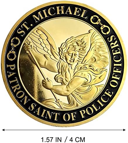 ניופי סנט מיכאל קדוש פטרון של חוק אכיפת אתגר מטבע משטרת קצין תפילת מטבע