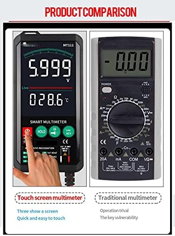 מסך מגע Walnuta דיגיטלי Multimeter 6000 ספירות דיגיטלי בודק מולטימטר דיגיטלי