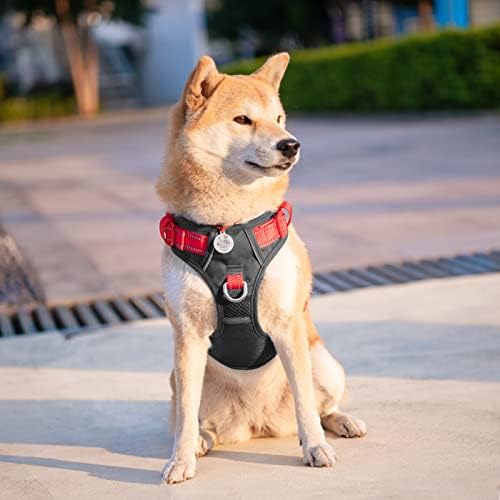 Phoopet אין רתמת כלבים משיכה, צבעים ייחודיים אפוד כלבים מתכוונן, עם אימונים רכים ידית קטעי