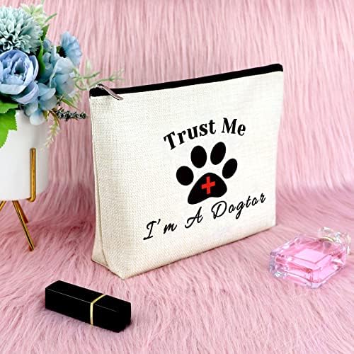 כלב רופא מתנה לנשים איפור תיק וטרינר מתנה בשבילה תודה לך מתנה עבור וטרינר טק כלב מאהב קוסמטי תיק וטרינרית