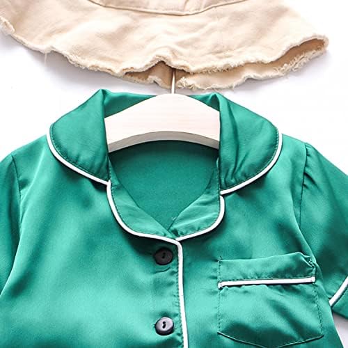 תינוק הודיה יום הולדת תינוק ילד ילדה בגדי תות הדפסת כפתור למטה קצר שרוול 2 יחידות חולצות חלוק בנות