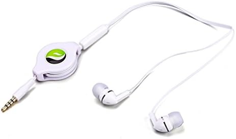 אוזניות אוזניות לבנות נשלפות מובחרות באוזניות אוזניות כפולות מיקרופון עבור AT&T Samsung Galaxy S7 Edge- AT&T