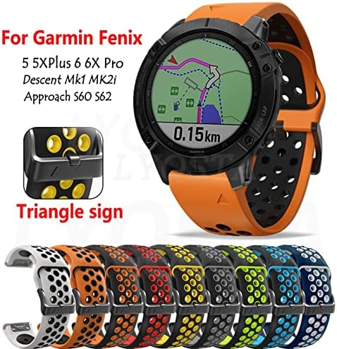 ILAZI 26 ממ 22 ממ כושר מהיר שעון שעון עבור GARMIN FENIX 6 6X PRO 5X 5 פלוס 3HR S60 945 ENDURO צמיד סיליקון מהיר