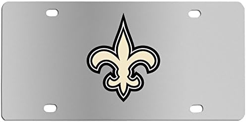 Siskiyou Sports NFL ניו אורלינס סיינטס לוחית רישוי פלדה עם גרפיקה דיגיטלית