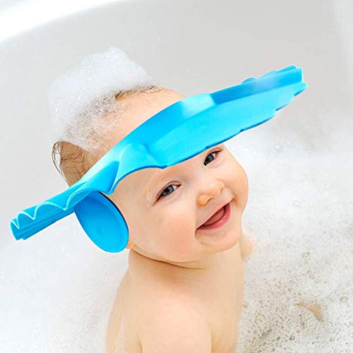 תינוק מקלחת כובע רחצה כובע - 2 יחידות רך מתכוונן מגן כובע בטוח שמפו מקלחת רחצה הגנת אמבטיה כובע לפעוטות,