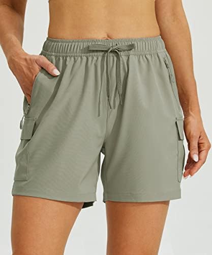 מכנסיים קצרים לנשים מטיילים מכנסיים קצרים מטען מהיר גולף יבש מהיר מכנסיים אתלטים פעילים 7 מכנסי קיץ