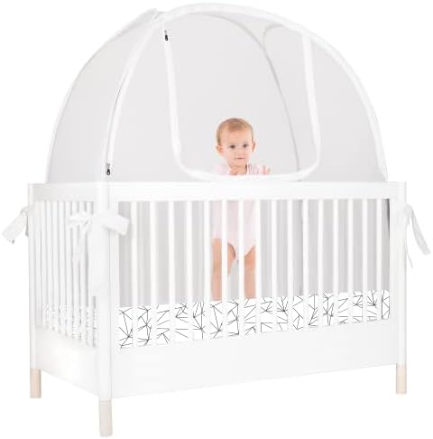 פרו תינוק בטיחות פופ עד עריסה אוהל, רשת בסדר עריסה בנוטינג כיסוי כדי לשמור על תינוק מפני טיפוס החוצה, נופל ועקיצות