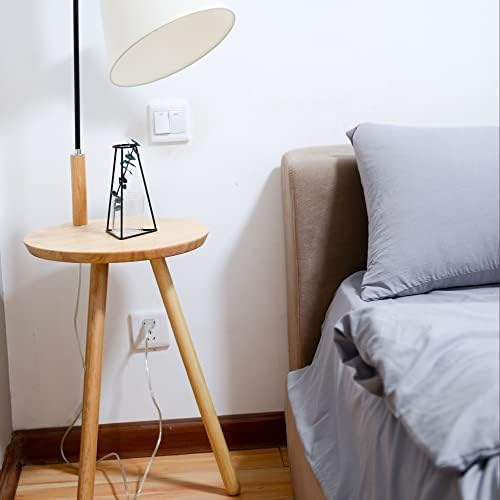 חוט מנורת סיאטה, כבל מנורה בגובה 8 רגל עם תקע דו-שיניים מעוצב מקוטב לגופי תאורה לשולחן ורצפה, קצוות מופשטים,