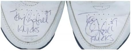 1992-93 טוני קמפבל משומש משמש נעלי ספורט פילה חתימה NY KNICKS JSA & MEARS COA-נעלי ספורט NBA עם חתימה