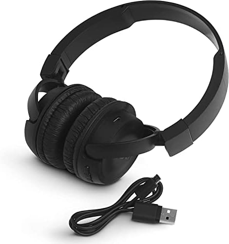 JBL T460BT - אוזניות Bluetooth אלחוטיות על האוזן, בס נוסף עם 11 שעות זמן משחק ומיקרופון - כולל כבל טעינה מורחב