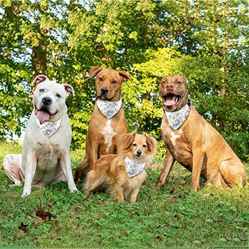 דפוס קריקטורה חד קרן חמוד כלב כלב בנדנה צווארון כלבים משולש כלב כלב צהריים מתכווננים כלבים לגורים