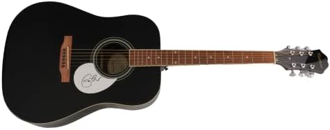 אריק קלפטון חתם על חתימה בגודל מלא גיבסון אפיפון גיטרה אקוסטית ב/ ג 'יימס ספנס אימות ג' יי. אס. איי