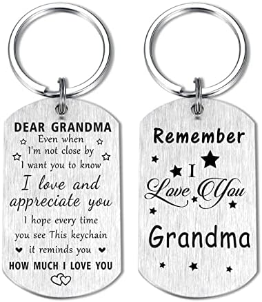 זכור שאני אוהב אותך מתנות סבתא, מתנת מחזיק מפתחות ליום הולדת שמח לסבתא שלי, מתנת חג המולד של סבתא