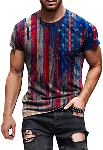 חולצות פטריוטיות לגברים, חייל חולצות שרוול קצר לגברים דגל אמריקאי חולצת טריקו רטרו חולצה פטריוטית אתלטיקה