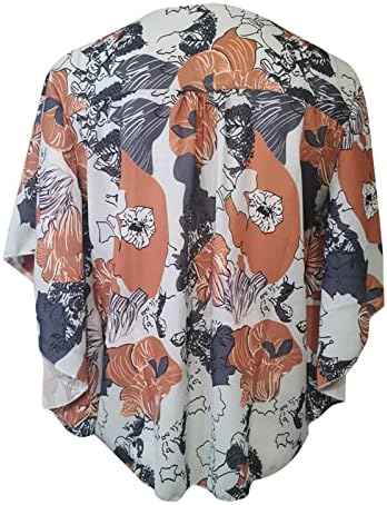 אמקסיפבק בוהמי פרחוני מודפס קיץ חולצות לנשים 2023 עמוק צווארון בטינג - שרוול חולצות בתוספת גודל מזדמן